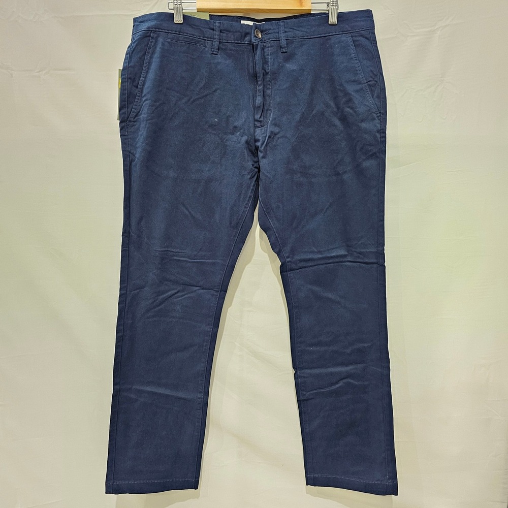 Goodfellow & Co Mens Every‎ Wear Slim Chino Pants Navy Blue 38x30 Stretch